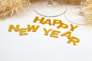 Happy New Year Gold Letters