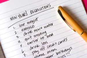 list of new years resolutions