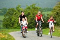 family bike riding