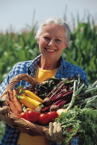 woman gardening