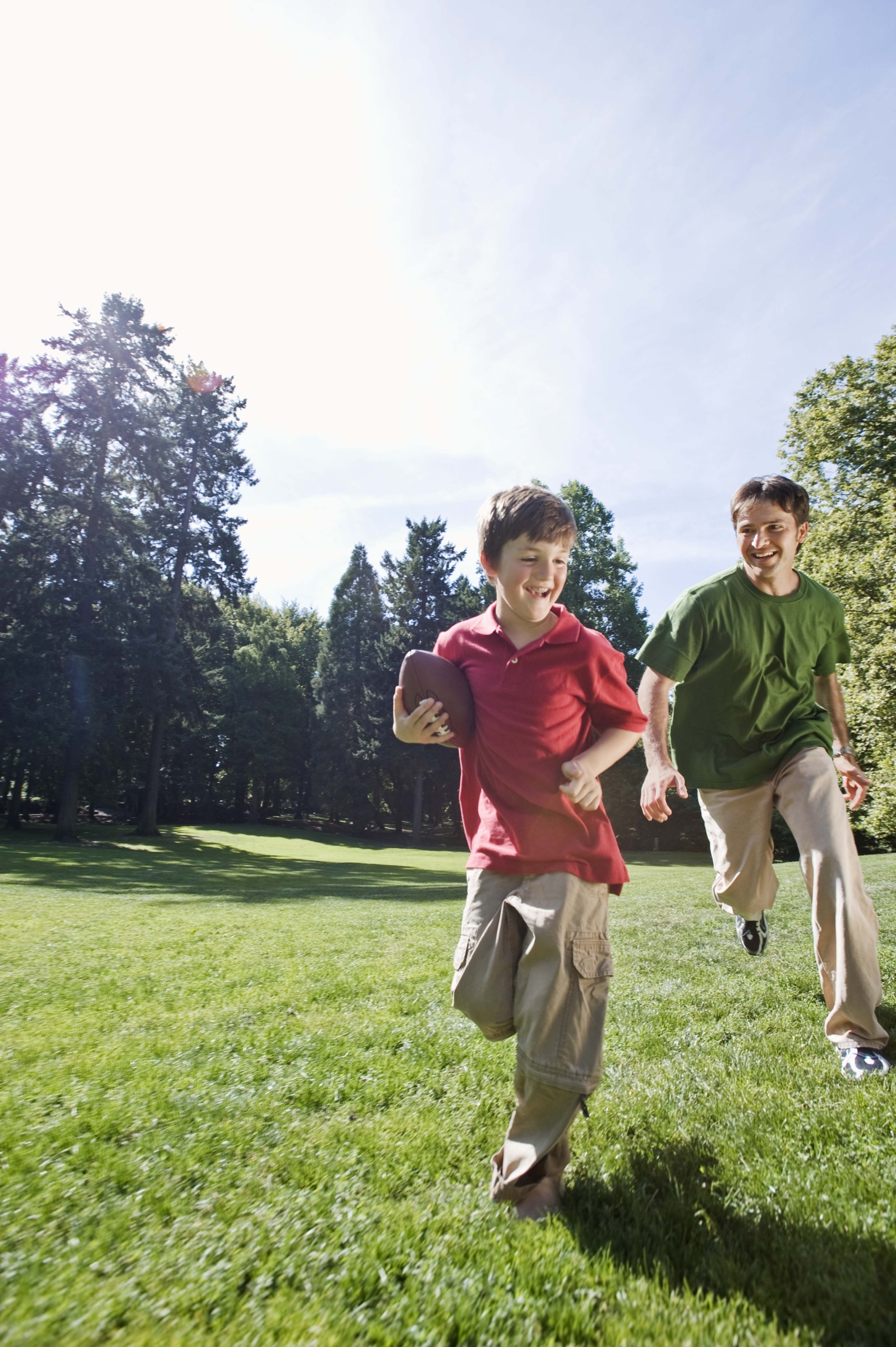 kids playing football