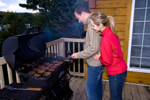 man grilling