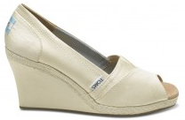 Ivory Grossgrain Women's Wedges