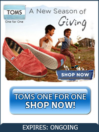 Toms Shoes Coupon Code 2011 on Toms Shoes Free Shipping And Coupon Codes   Promotion   Toms Coupons