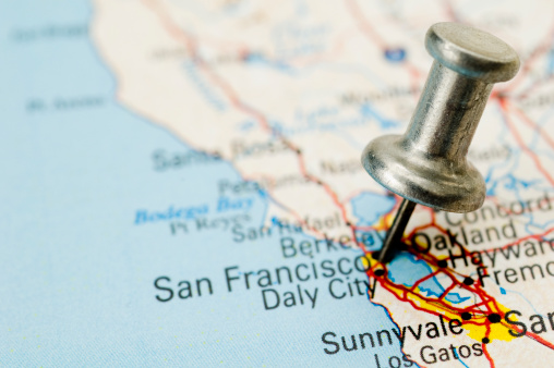 San Francisco Map with pin
