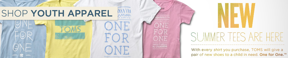 Shop TOMS Youth Apparel
