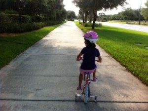 little girl bike ride