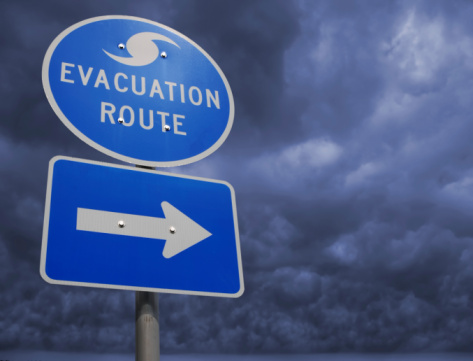 evacuation route sign