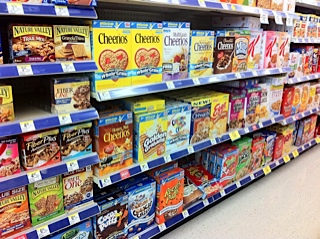 cereal at grocery store
