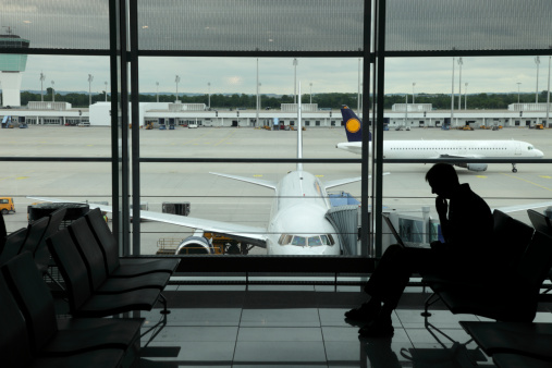 airplane at gate