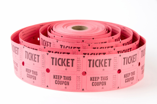 Roll of raffle tickets