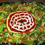 Mexican Layer Dip Halloween Style