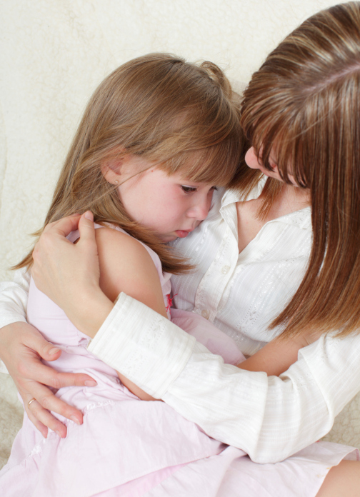 little girl suffering from anxiety