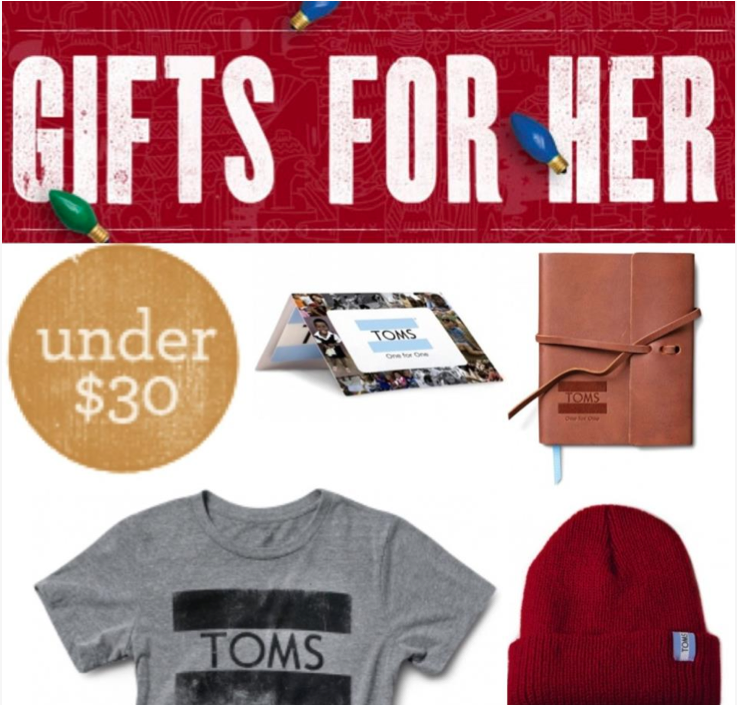 TOMS gifts under $30