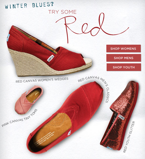 TOMS Shoes Red Shoes
