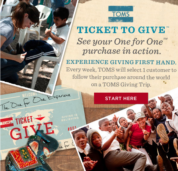 TOMS Ticket to Give
