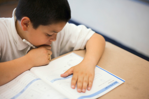 boy studying