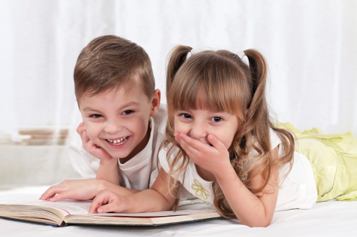 Brother & Sister reading
