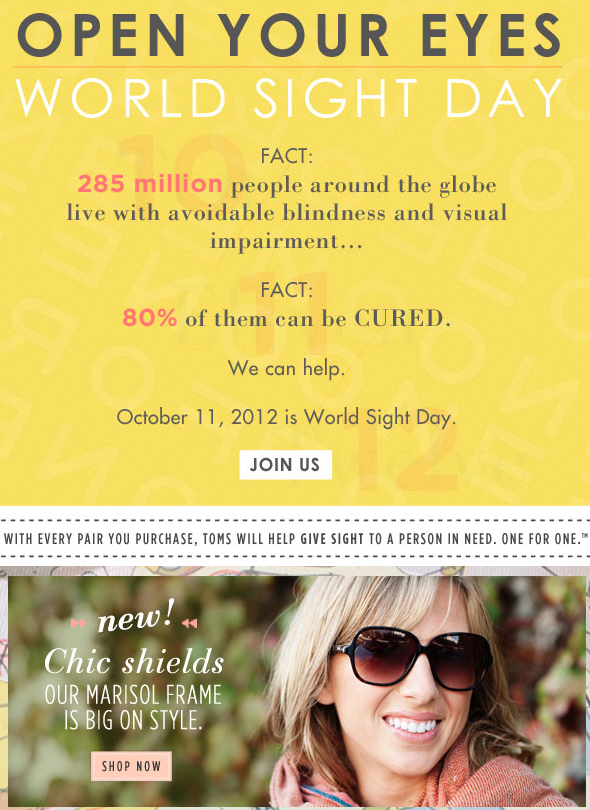 TOMS World Sight Day