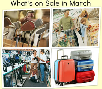 vacuum, luggage, golf clubs, shopping