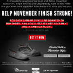 Help Movember Finish Strong with @TOMS and @VirginAmerica