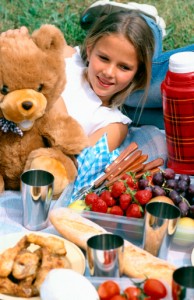 Little Girl having a picnic