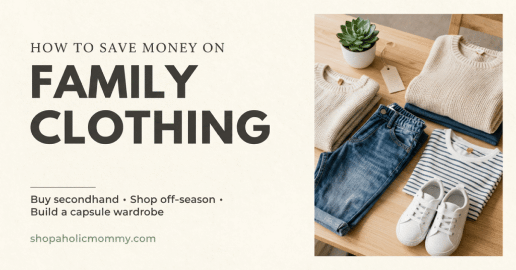 How to Save money on Clothing for the whole family